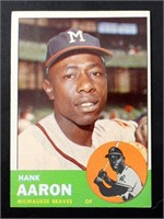 1963 TOPPS #390 HANK AARON EX