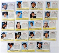 (19) 1963 POST BASEBALL CARDS w/BANKS