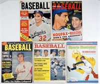 (5) VINTAGE BASEBALL MAGAZINES