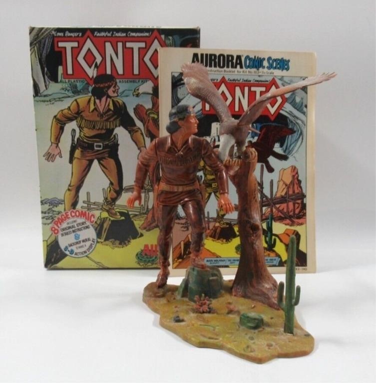 1974 Lone Ranger Tonto Painted Model w/ Comic Book