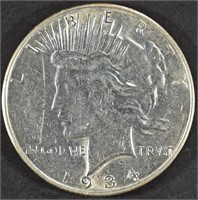 1934-D PEACE DOLLAR CH AU