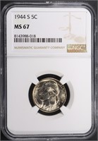 1944-S JEFFERSON NICKEL NGC MS67