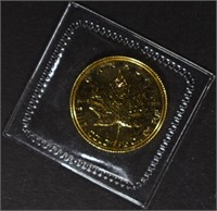 1/10 OZ 1984 $5 GOLD MAPLE