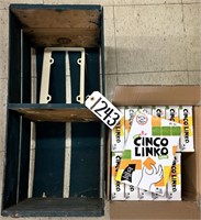 Wood Crate & 12 Cinco Linko Games