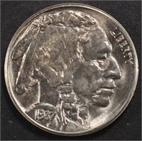 1937-S BUFFALO NICKEL GEM BU