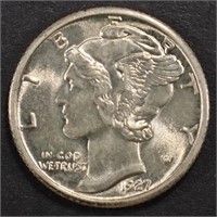 1927 MERCURY DIME GEM BU FSB