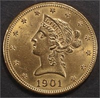1901 $10 GOLD LIBERTY GEM BU