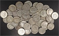 (50) 90% SILVER ROOSEVELT DIMES