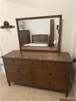 Dresser with Mirror 67inX60inx20in