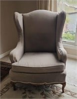 Winged Back Upholstered Chair