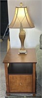 Side Table with Drawer & Lamp
