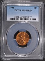 1955 LINCOLN CENT PCGS MS66RD