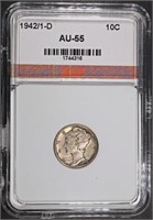 1942/1-D MERCURY DIME AGP AU/BU