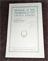 Taft - Message Of The President Of the United Stat