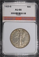 1923-S WALKING LIBERTY HALF DOLLAR AGP AU/BU