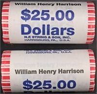 (2 ROLLS) 2009 WILLIAM HENRY HARRISON PRES DOLLARS