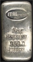 (1) 5 OZ .999 SILVER ITALPREZIOSI BAR