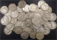 (50) MIXED DATES MERCURY DIMES