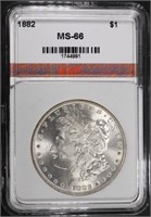 1882 MORGAN DOLLAR AGP SUPERB GEM BU