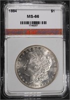 1884 MORGAN DOLLAR AGP SUPERB GEM BU