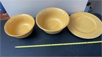 Pier One Mixing Bowls and platter