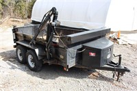 JDJ dump trailer. 6’x10’, w/ 2000lb truck crane -