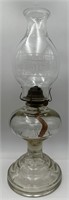 14” Antique Glass Oil Lamp
