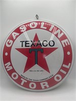 Metal Texaco gasoline motor oil sign