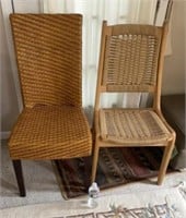 Woven Rope Accent Chair, Rattan High Back Accent