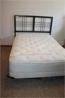 Queen bed, headboard & mattress