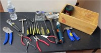 Tools including Needle nose, hammers ,