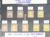 US Stamps #584//589 Mint collection, CV $350