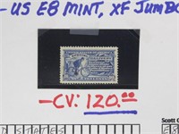 US Stamps #E8 Mint HR, Jumbo 1911, CV $120