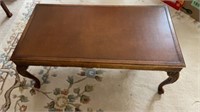 38 x 18 x 21 Coffee Table with Leather Insert