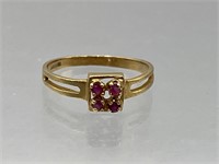 14k gold and ruby ring