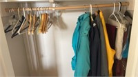 Clothes, hangers, table runners