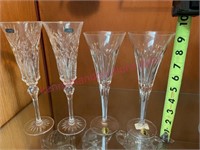 Waterford & Durand crystal flutes (2 each)