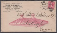 US Stamps 1897 Color Advertising Cover Plumbing