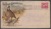 US Stamps 1897 Color Advertising Cover DuPont Aumm