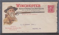 US Stamps 1907 Color Advertising Cover Winchester