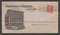 US Stamps 1916 Color Advertising Cover with some f