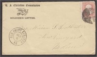 US Stamps 1864 Soldier Letter with US Christian Co