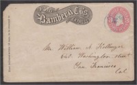 US Stamps Bamber & Co Express Cover to San Francis