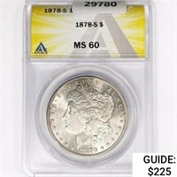 1878-S Morgan Silver Dollar ANACS MS60