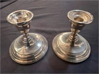 Pr, International weighted sterling candleholders