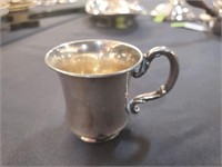 Small sterling cup w dents