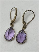 14k amethyst earrings