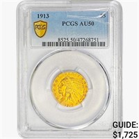 1913 $5 Gold Half Eagle PCGS AU50