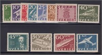 Sweden Stamps #251-262 Mint LH Coils set, a few sh