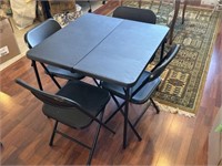 Cosco Black Card Table & 4 Chairs